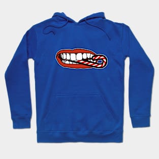 Mouth Eating Christmas Candy Cane Hoodie